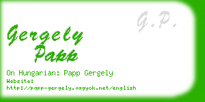 gergely papp business card